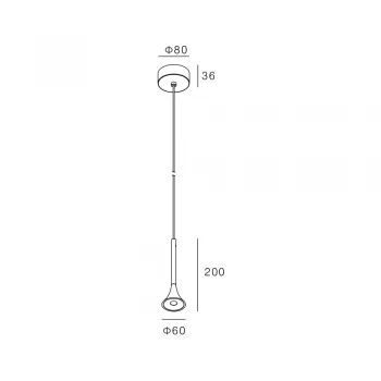 Підвісний світильник Skarlat RHL7748 5W BK+WH 3000K
