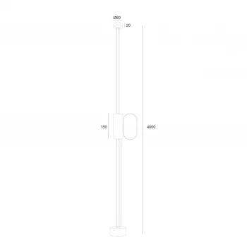 Торшер Skarlat RLL2003 9W WH+BK 3000K