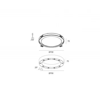 Потолочный светильник Skarlat  RSL74107 10×3W BK 4000K