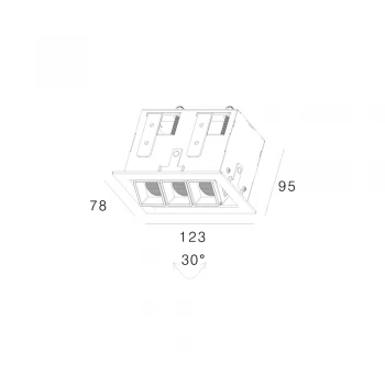 Встроенный светильник Skarlat RSL74113 3x2W WH+BK 4000K