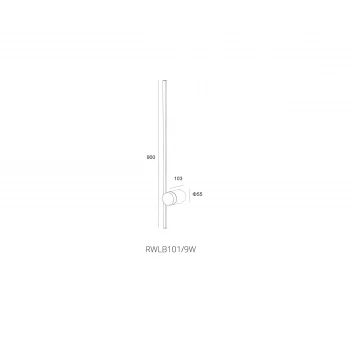 Настенный светильник Skarlat RWLB101 9W BK 3000K