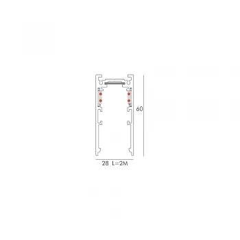 Магнитная шина Skarlat RGD-D48V-2M