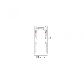 Магнитная шина Skarlat RGD-M48V-1M