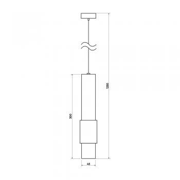 Підвісний світильник Skarlat DX523A-COB 7W BK 3000K