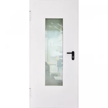 Протипожежні двері в квартиру з професійним встановленням, під ключ - TD • петлі з доводчиками • зі склом 960*2050