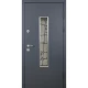 Вхідні двері 408 Solid Glass (Порошкова фарба по металу Ral 7021Т + вулична плівка Vinorit дуб полярний) комплектація Defender (KTM)