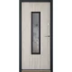 Вхідні двері 408 Solid Glass (Порошкова фарба по металу Ral 7021Т + вулична плівка Vinorit дуб полярний) комплектація Defender (KTM)