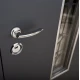 Вхідні двері 408 Solid Glass (Порошкова фарба по металу Ral 7021Т + вулична плівка Vinorit дуб полярний) комплектація Defender (KTM)