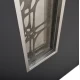 Вхідні двері 408 Solid Glass (Порошкова фарба по металу Ral 7021Т + вулична плівка Vinorit дуб полярний) комплектація Defender (KTM)