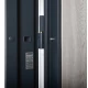 Вхідні двері 408 Solid Glass (Порошкова фарба по металу Ral 7021Т + вулична плівка Vinorit дуб полярний) комплектація Defender (KTM)