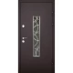 Вхідні двері 408 Solid Glass (Порошкова фарба по металу Ral 8019Т + вулична плівка Vinorit дуб полярний) комплектація Defender (KTM)