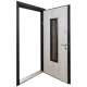 Вхідні двері 408 Solid Glass (Порошкова фарба по металу Ral 8019Т + вулична плівка Vinorit дуб полярний) комплектація Defender (KTM)