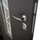 Вхідні двері 408 Solid Glass (Порошкова фарба по металу Ral 8019Т + вулична плівка Vinorit дуб полярний) комплектація Defender (KTM)