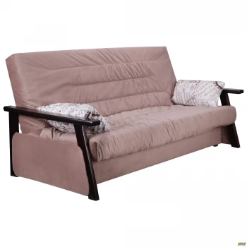 Диван раскладной Гермес ППУ Kolibri Latte (чехол, короб, подлокотники), Rainwing 219 2 (подушки)