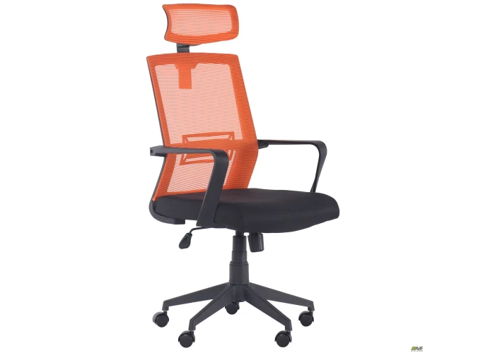  Крісло Neon HR сидіння Саванна nova Black 19/спинка Сітка оранж  1 — замовити в PORTES.UA