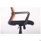 Крісло Neon HR сидіння Саванна nova Black 19/спинка Сітка оранж