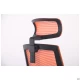 Крісло Neon HR сидіння Саванна nova Black 19/спинка Сітка оранж