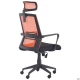Крісло Neon HR сидіння Саванна nova Black 19/спинка Сітка оранж