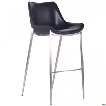 Барный стул Blanc black leather