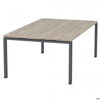 Стіл журнальний SIG-300 (1187х600х450мм) Чорний графіт 60х30мм. В'яз Ліберті Димчастий