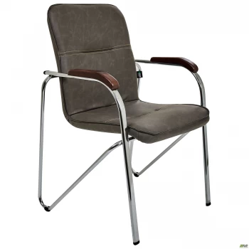 Стул Самба хром орех WAX Dark Grey без канта