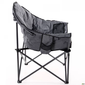 Стул складной Турист черный/серый