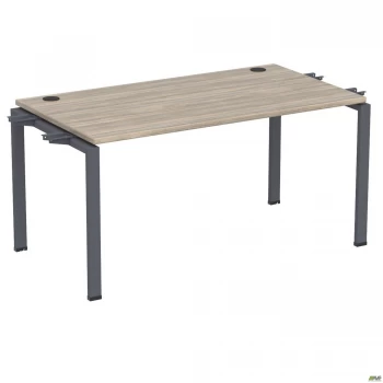 Стол письменный с кронштейнами двойными SIG-105 (1187х800х750мм) Черный графит 60х30мм. Вяз Либерти