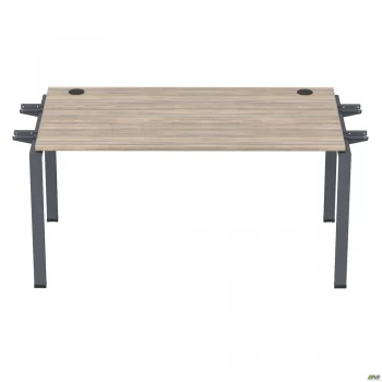 Стол письменный с кронштейнами двойными SIG-105 (1187х800х750мм) Черный графит 60х30мм. Вяз Либерти