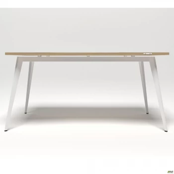 Стол+USB Delta DL-106 (1590х800х750мм) Блэквуд Ячменный/Каркас белый