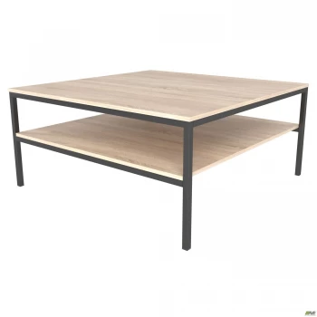 Стіл журнальний Triton (1100х1100х516) Дуб Сонома/Чорний графіт