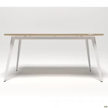 Стол Delta DL-106 (1590х800х750мм) Блэквуд Ячменный/Каркас белый
