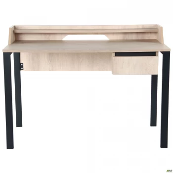 Стол компьютерный Pluto Top SH (1380х600х750) Дуб Эндгрейн/Черный графит