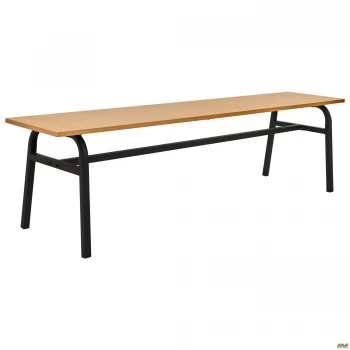 Банкетка 3х местная 1600/1400х440/360хН.450мм черный/ДСП Бук 18мм