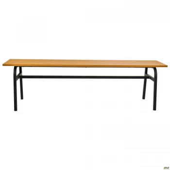 Банкетка 3х местная 1600/1400х440/360хН.450мм черный/ДСП Бук 18мм