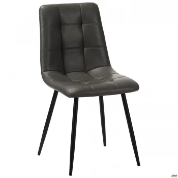 Стул обеденный Kansas-D черный/кожзам темно-серый
