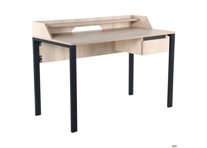  Стол компьютерный Pluto Top SH (1200х600х750) Дуб Эндгрейн/Черный графит  1 — купить в PORTES.UA