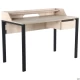 Стіл комп'ютерний Pluto Top SH (1200х600х750) Дуб Ендгрейн/Чорний графiт