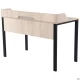 Стіл комп'ютерний Pluto Top SH (1200х600х750) Дуб Ендгрейн/Чорний графiт