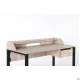 Стіл комп'ютерний Pluto Top SH (1200х600х750) Дуб Ендгрейн/Чорний графiт