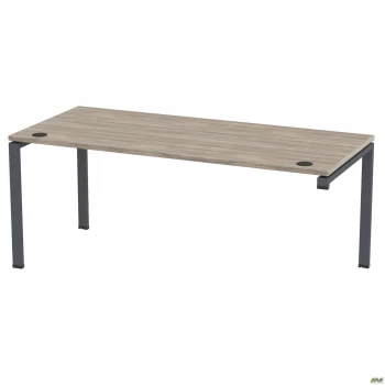 Стіл керівника SIG-119R (1587х800х750мм) Чорний графіт 60х30мм. В'яз Ліберті Димчастий