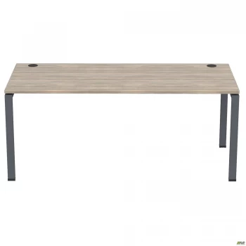 Стіл керівника SIG-119R (1587х800х750мм) Чорний графіт 60х30мм. В'яз Ліберті Димчастий