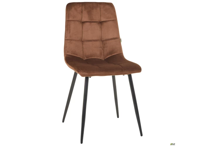  Стул Cherry черный/ вельвет серо-синий  2 — купить в PORTES.UA