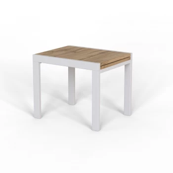 Стіл-Трансформер Kors Дуб Тахо білі ноги