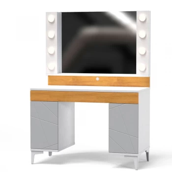 Туалетный столик с зеркалом Picassa Пепельный Софттач