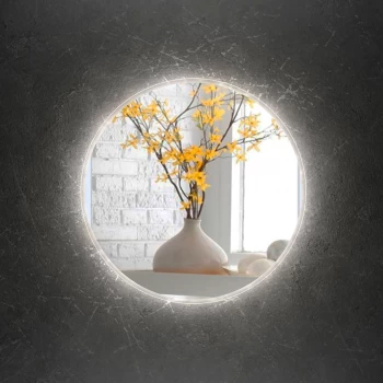 Круглое зеркало в ванную LED-2