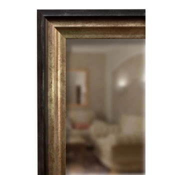 Стильное зеркало лофт в прихожую Wave black gray