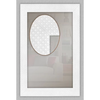 Белое зеркало в прихожую Amsterdam