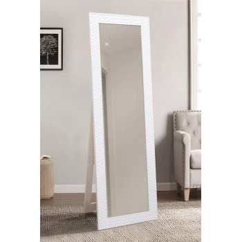 Напольное ростовое зеркало в белом цвете 1900х600 мм