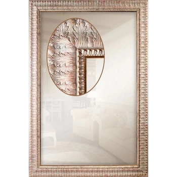 Зеркало настенное в багетной раме пластик