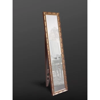 Напольное зеркало в полный рост в золотом цвете 1650х400 мм